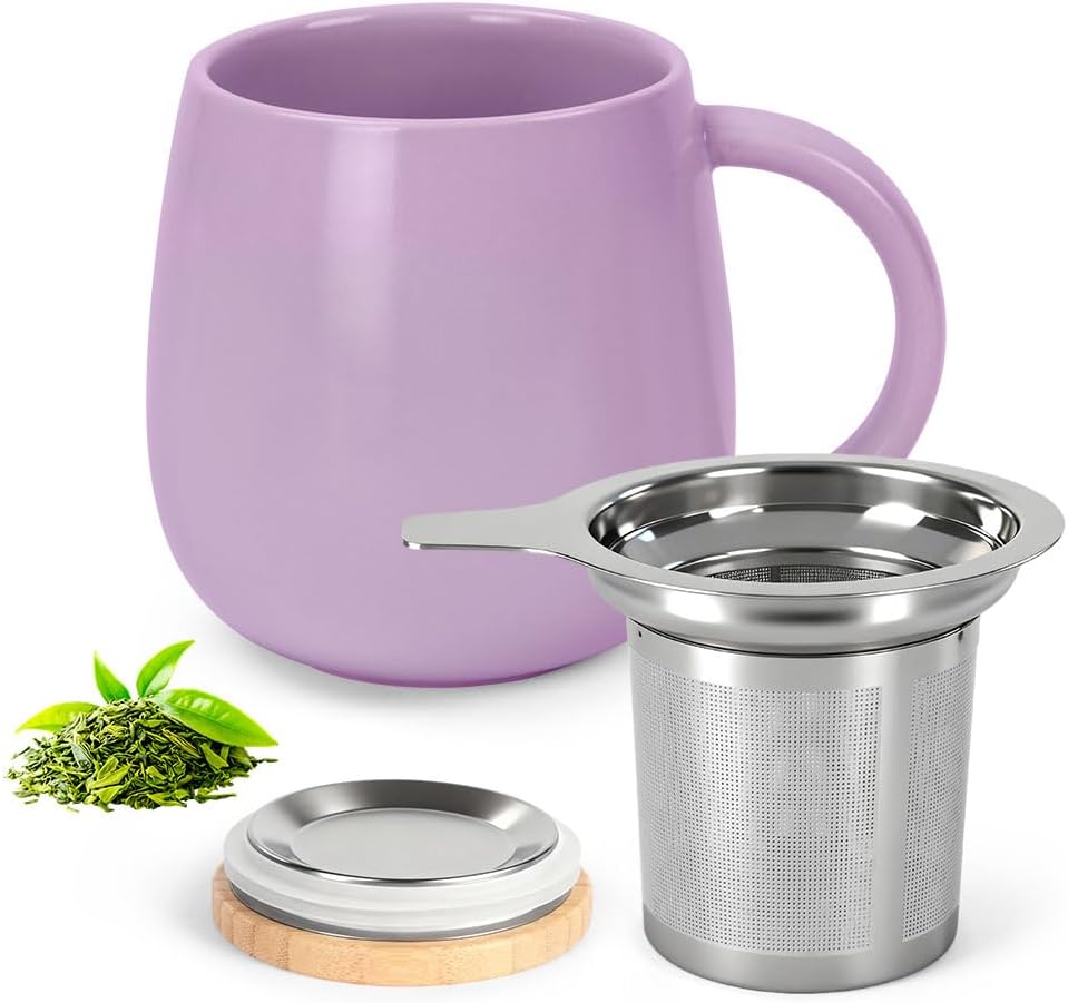 Ceramic mug(with Infuser and Lid)