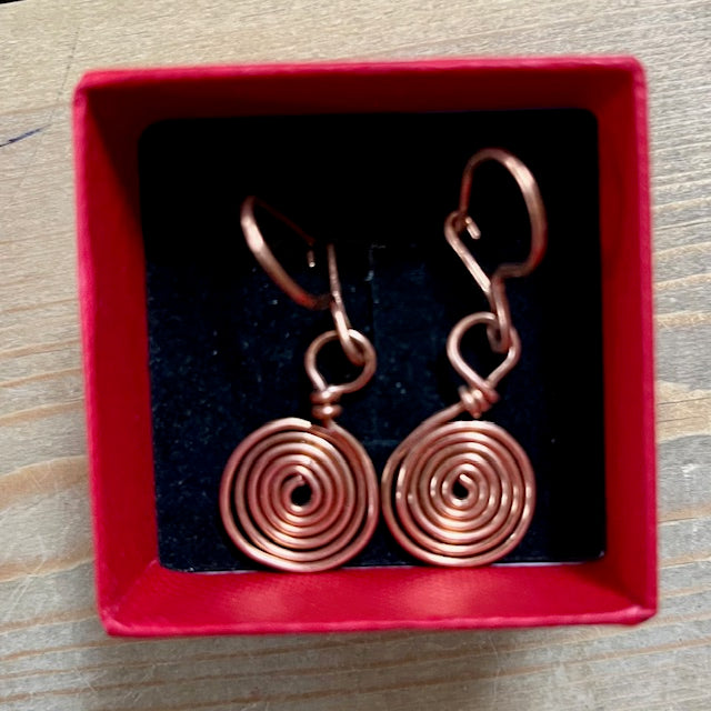 Copper Earrings by Maria Silmon - The Conscious Jeweller