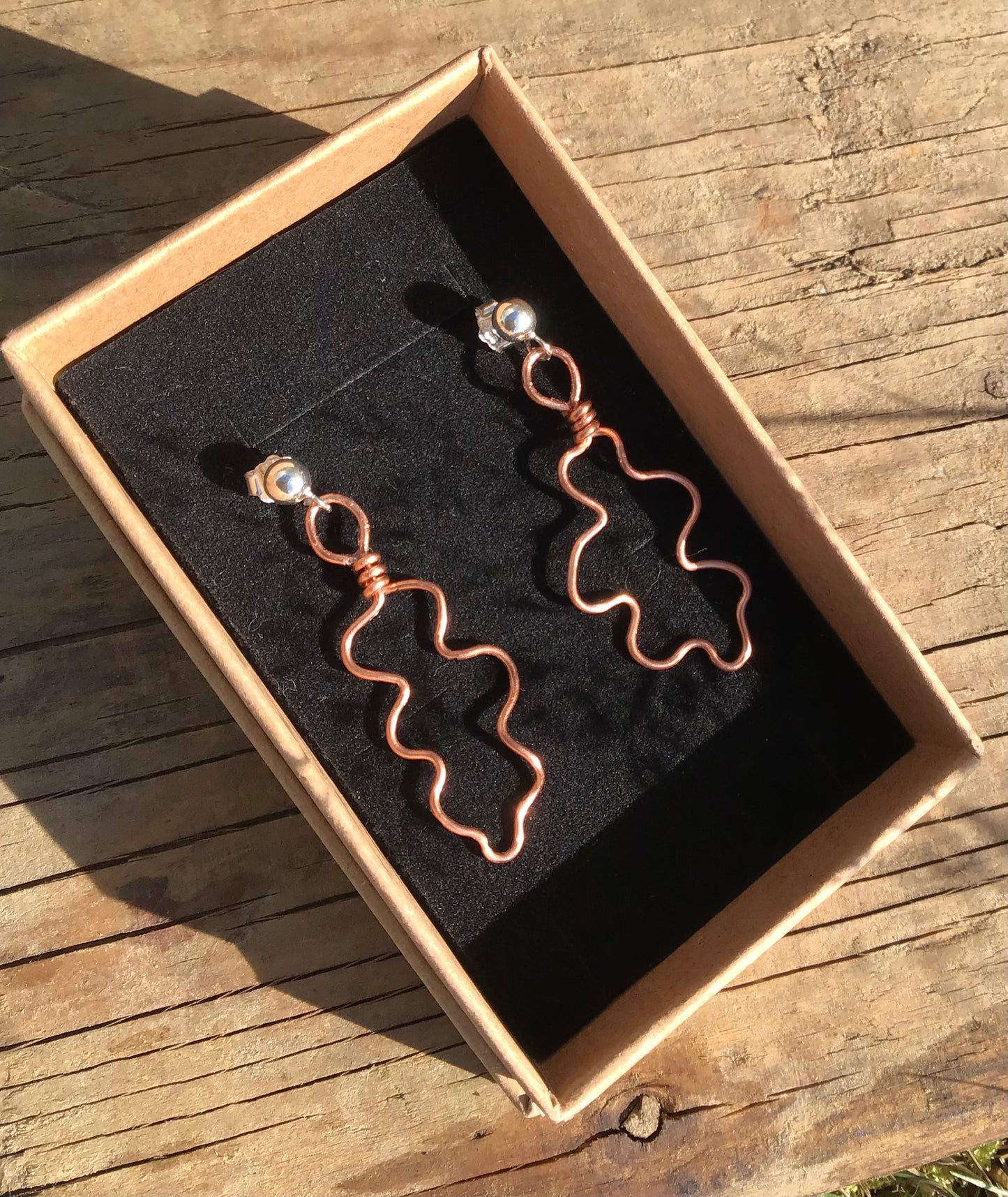 Copper Earrings by Maria Silmon - The Conscious Jeweller