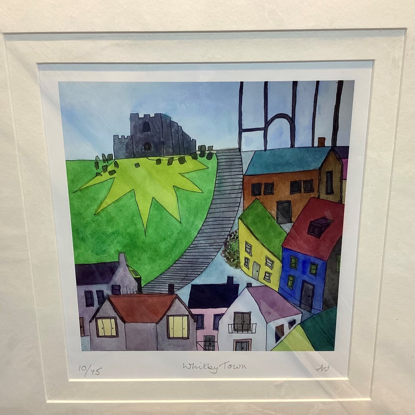 Anne Ward Whitby Town Print