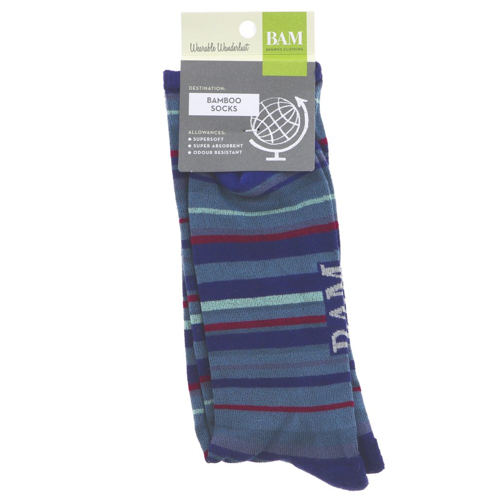 1x Bam Socks Striped (Size 8-11)
