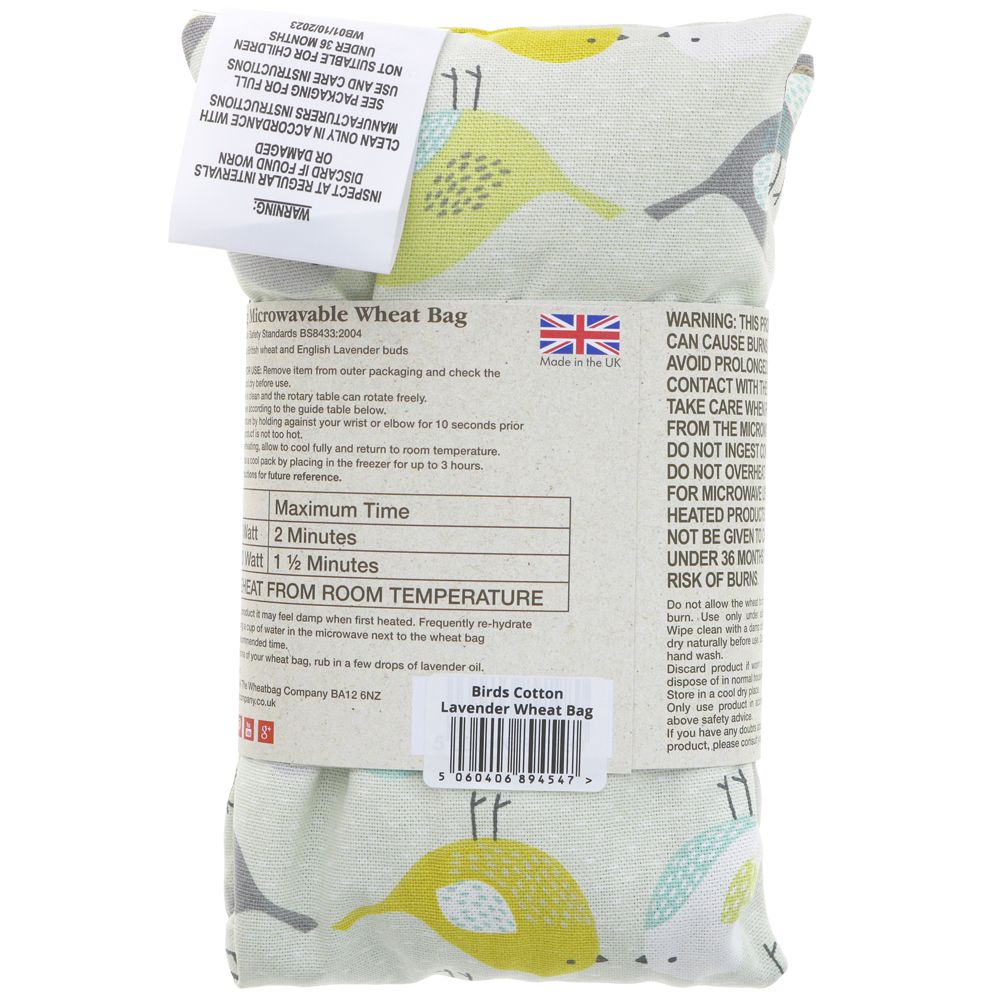 Lavender Wheat Bag (Birds)