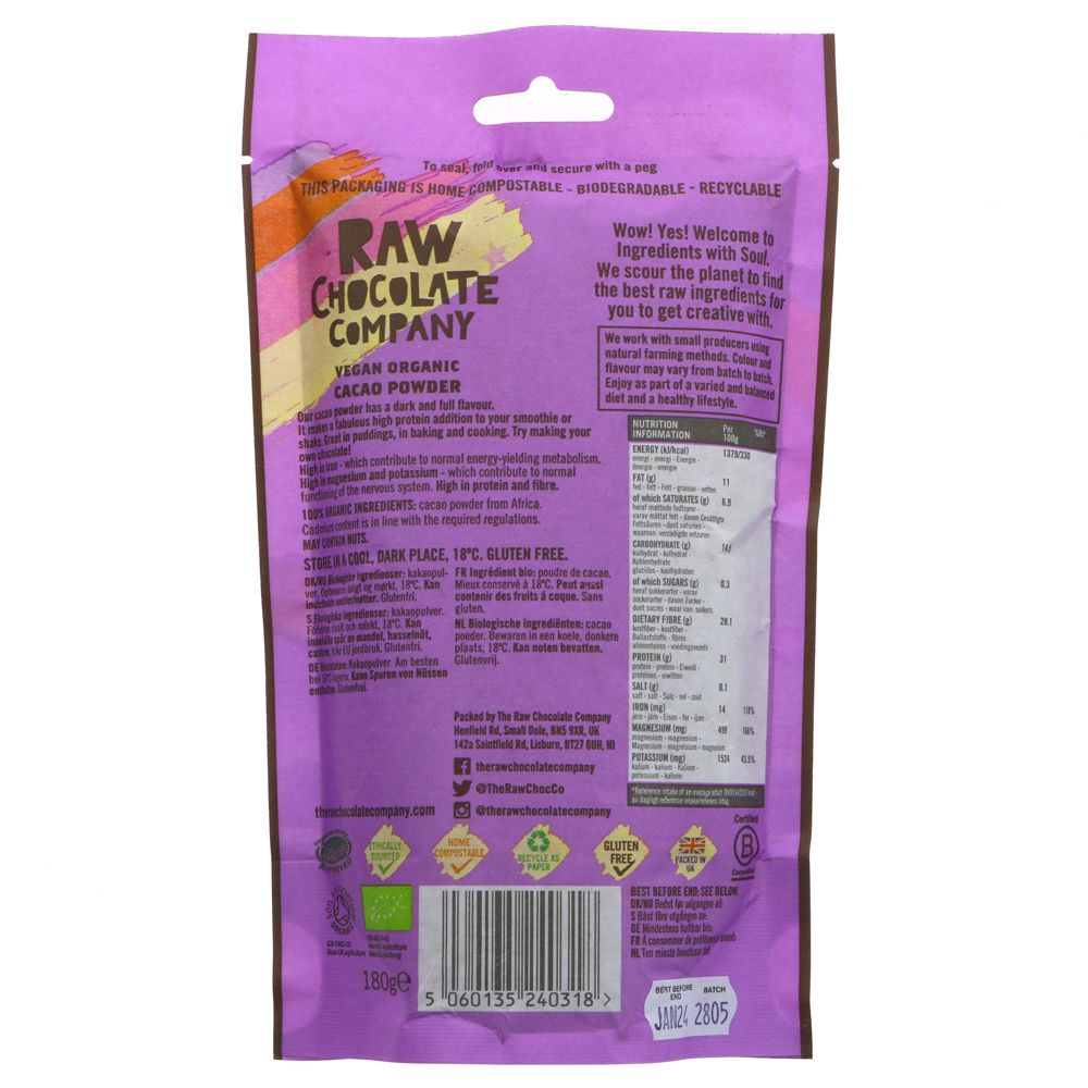 RAW - Cacao Powder - 180g