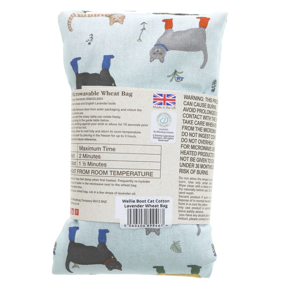 Lavender Wheat Bag  (Wellie Boot Cats)