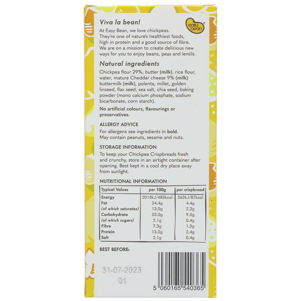 Easy Bean Cheddar Crunch Chickpea Crispbread 110g