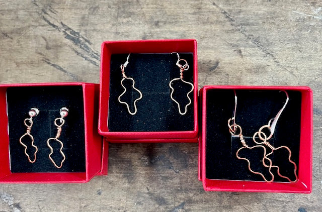 Copper Earrings by Maria Silmon - The Conscious Jeweller
