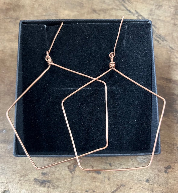 Copper Earrings by Maria Silmon - The Conscious Jeweller