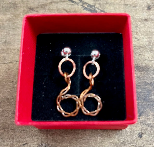 Copper Earrings by Maria Silmon - The Conscious Jeweller