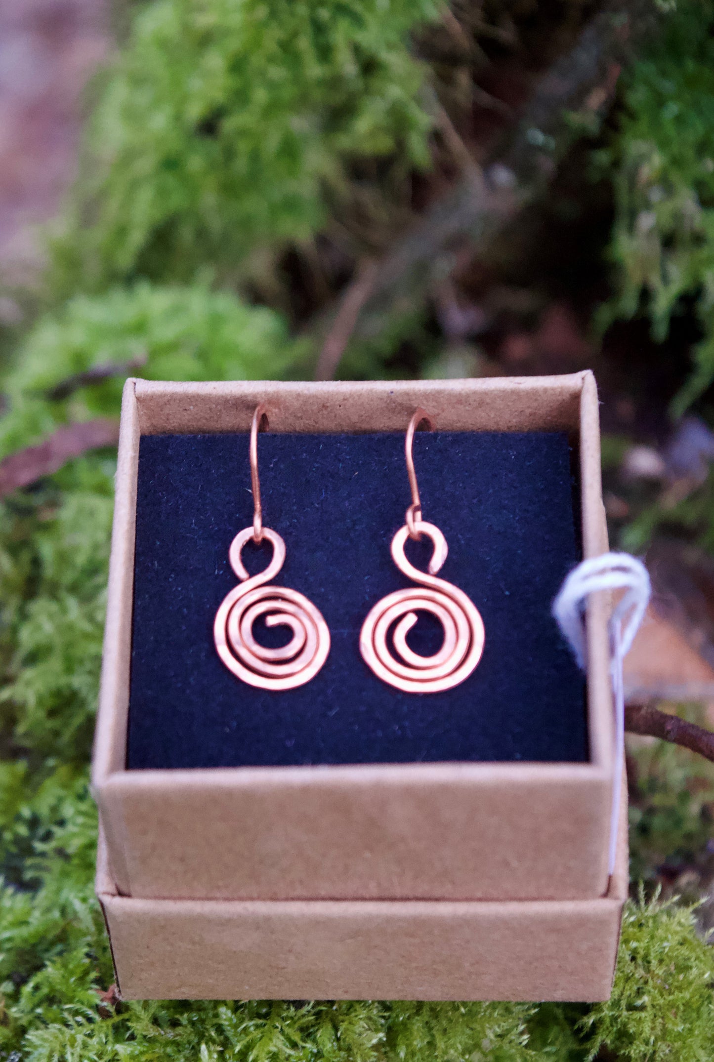 Maria Silmon - The Conscious Jeweller - Copper 3 Spiral Earrings