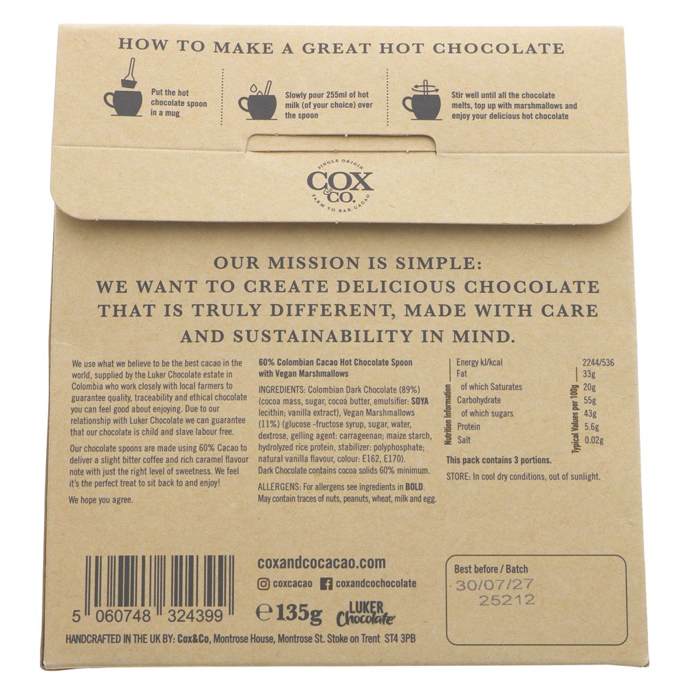 Cox & Co Hot Chocolat Spoons 135g