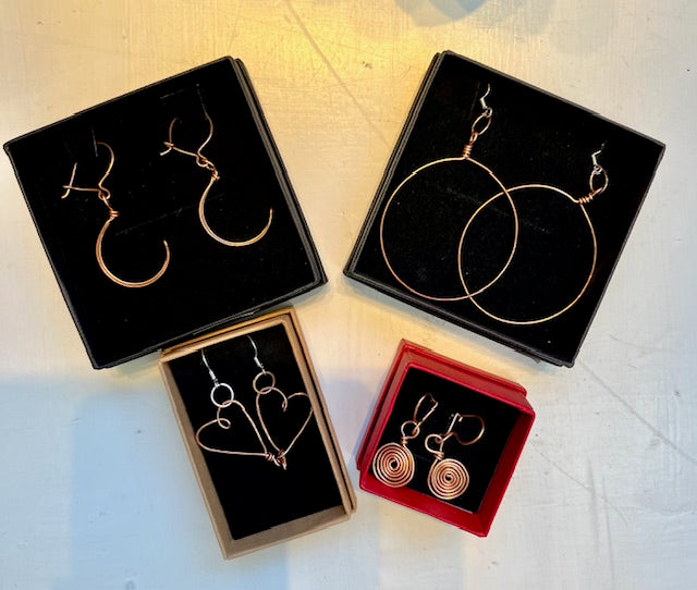 Copper Earrings by Maria Silmon - The Conscious Jeweller