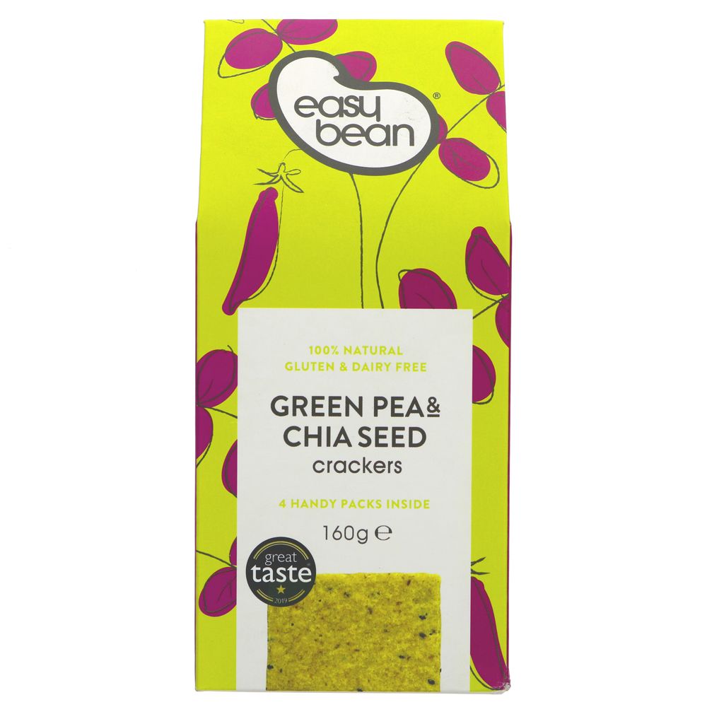 Easy Bean Green Pea & Chia Seed Crackers 150g
