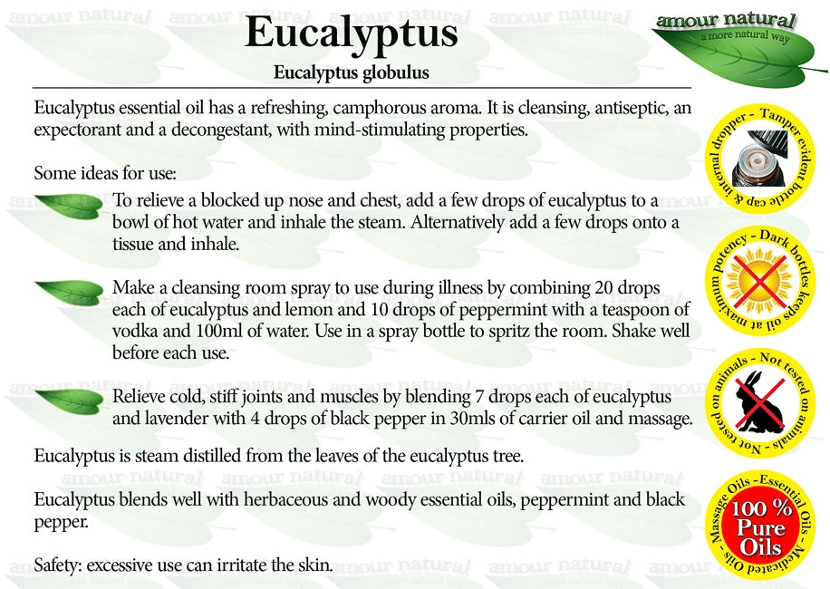 Amour Natural Eucalyptus Essential Oil 10ml