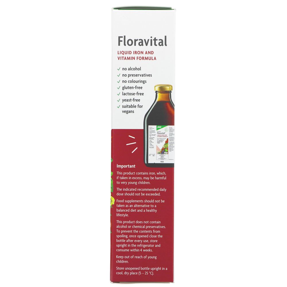 Floravital Liquid Iron (Gluten Free) 500ml