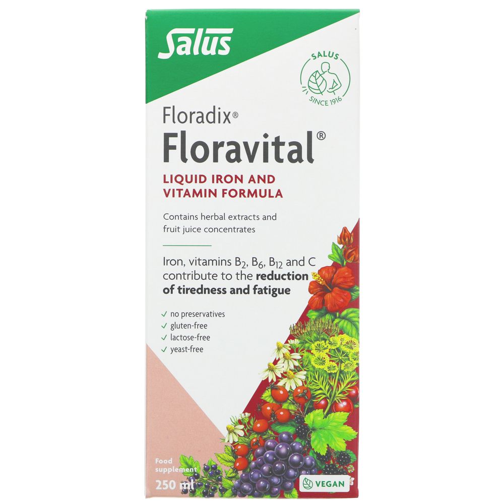Floravital Liquid Iron 250ml (Yeast & Gluten Free)