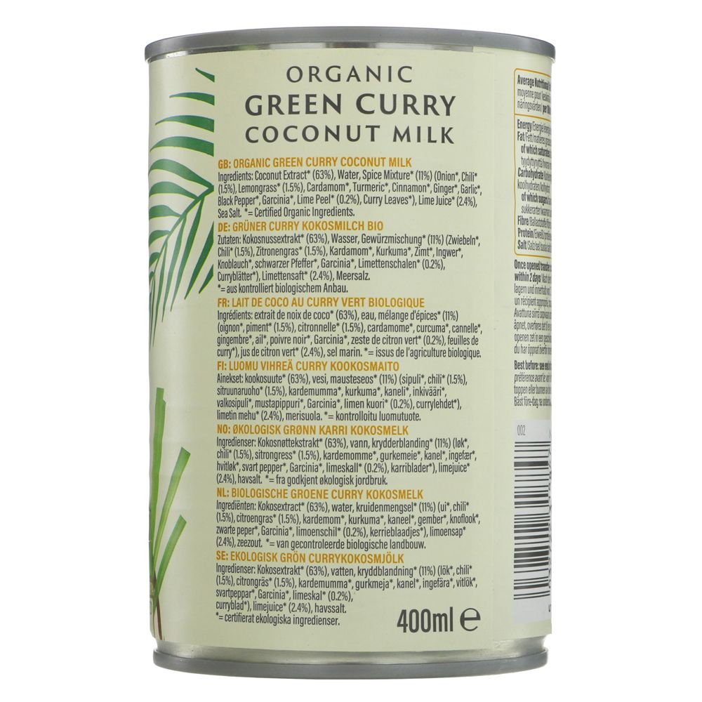 Biona Green Curry Coconut Milk 400ml