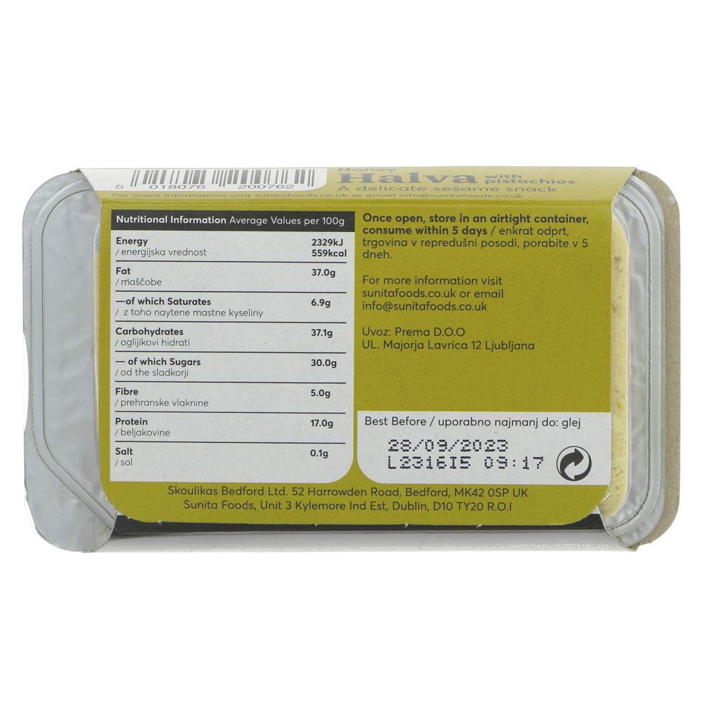 Sunita Halva with honey and pistachios 75g