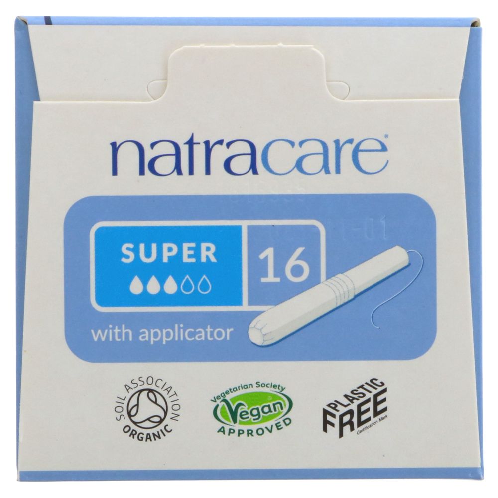 Natracare Organic Cotton Tampons (with applicator) - Super x16