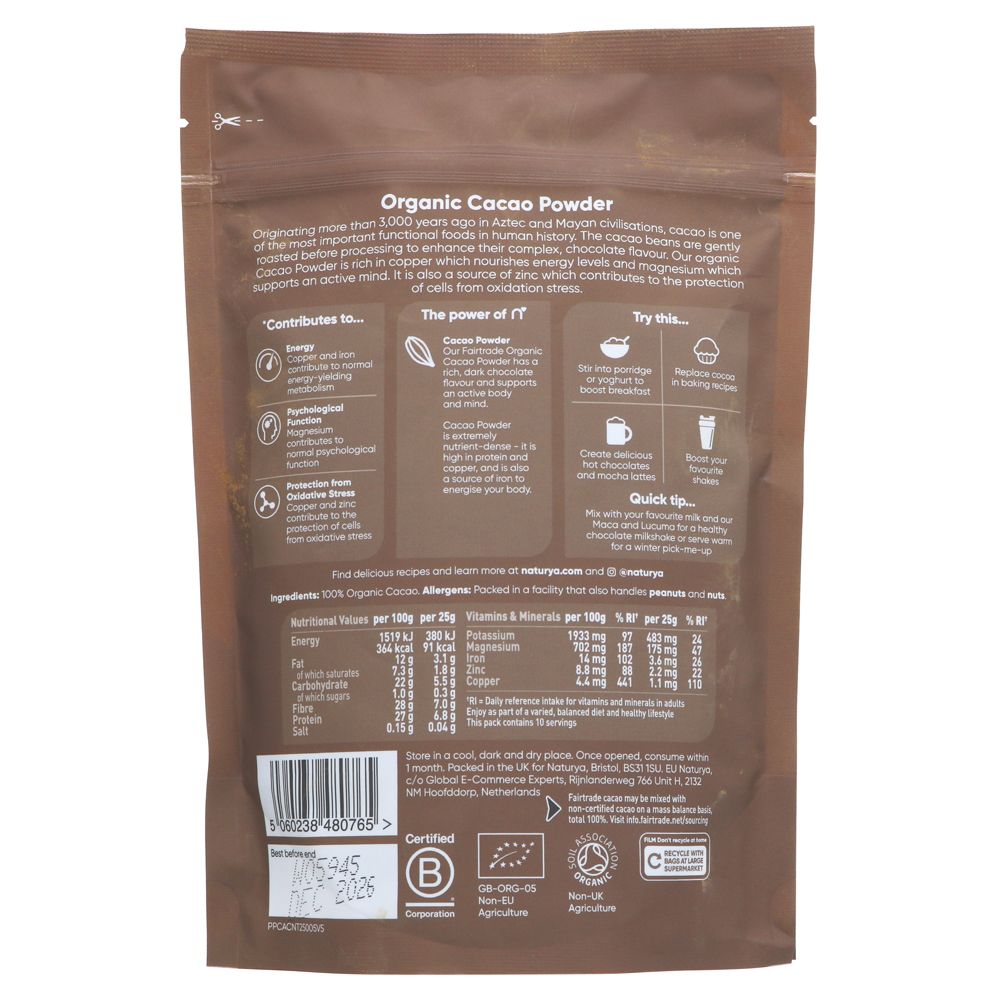 Naturya Organic Cacao Powder 250g