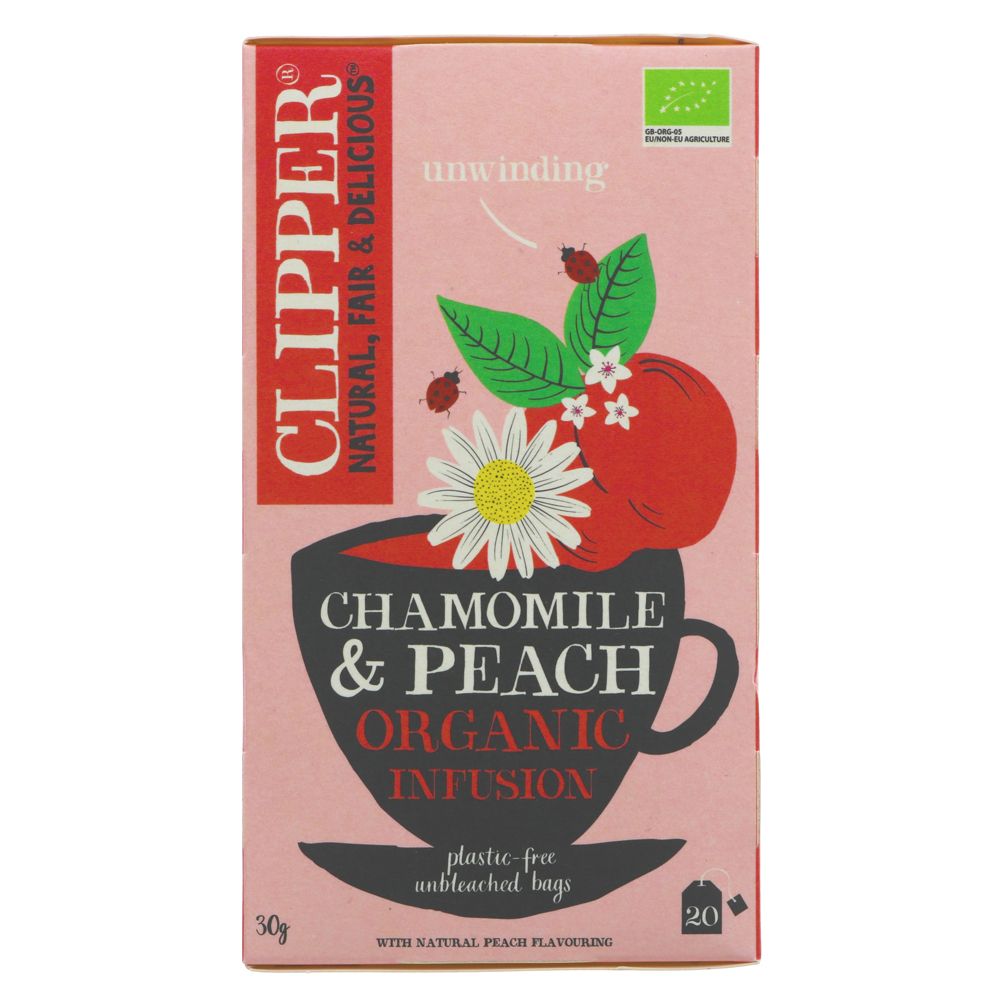 Clipper Chamomile & Peach Organic Tea (20 bags)