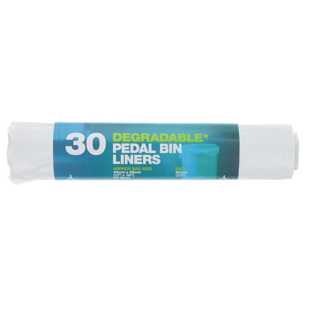 Degradable Pedal Bin Liners 30 x 20L d2w