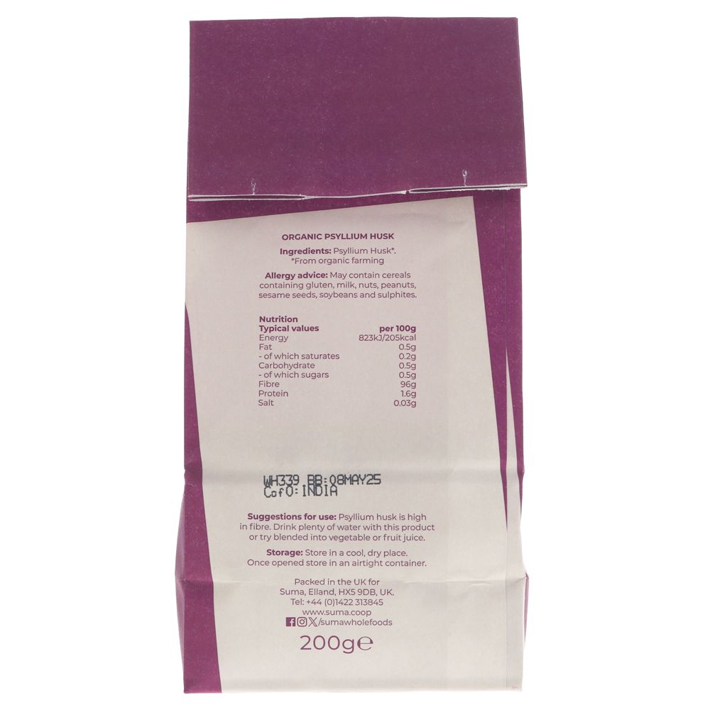 Suma Organic Psyllium Husk 200g