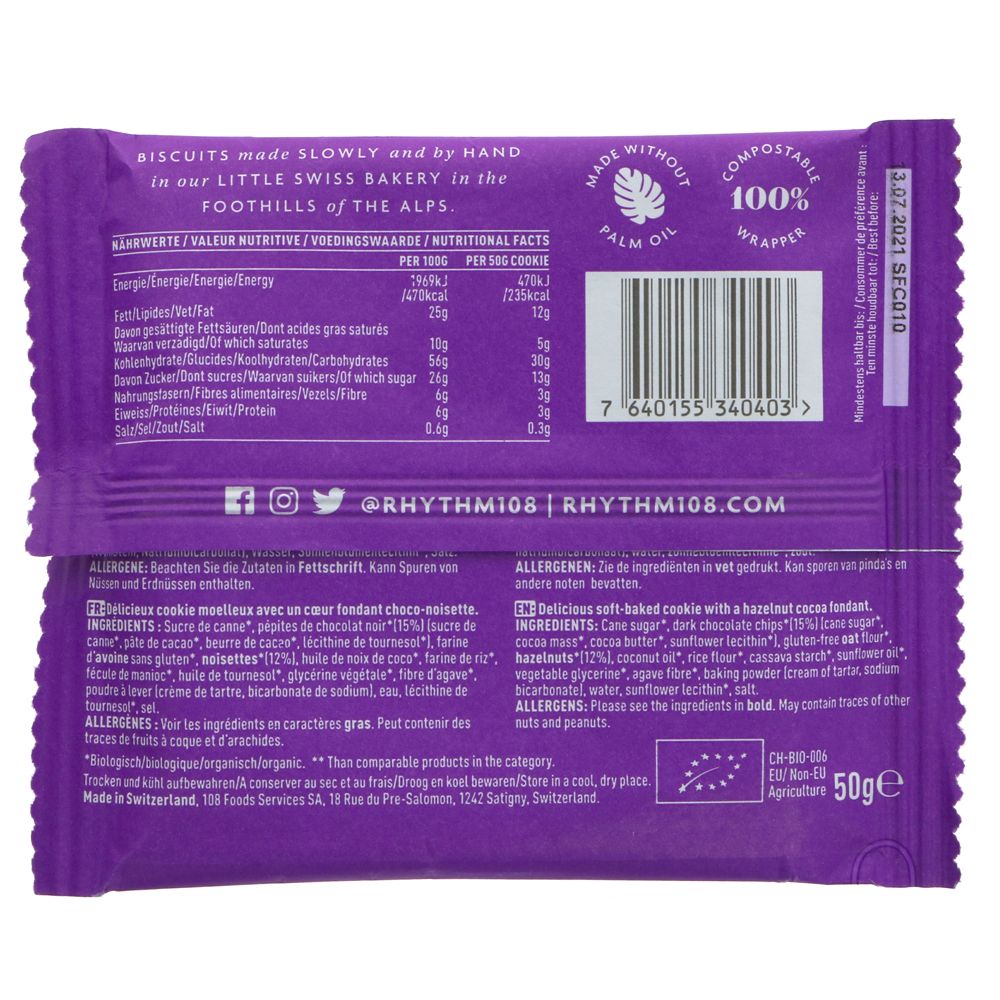 Rhythm 108 Hazelnut Chocolate Praline Cookie