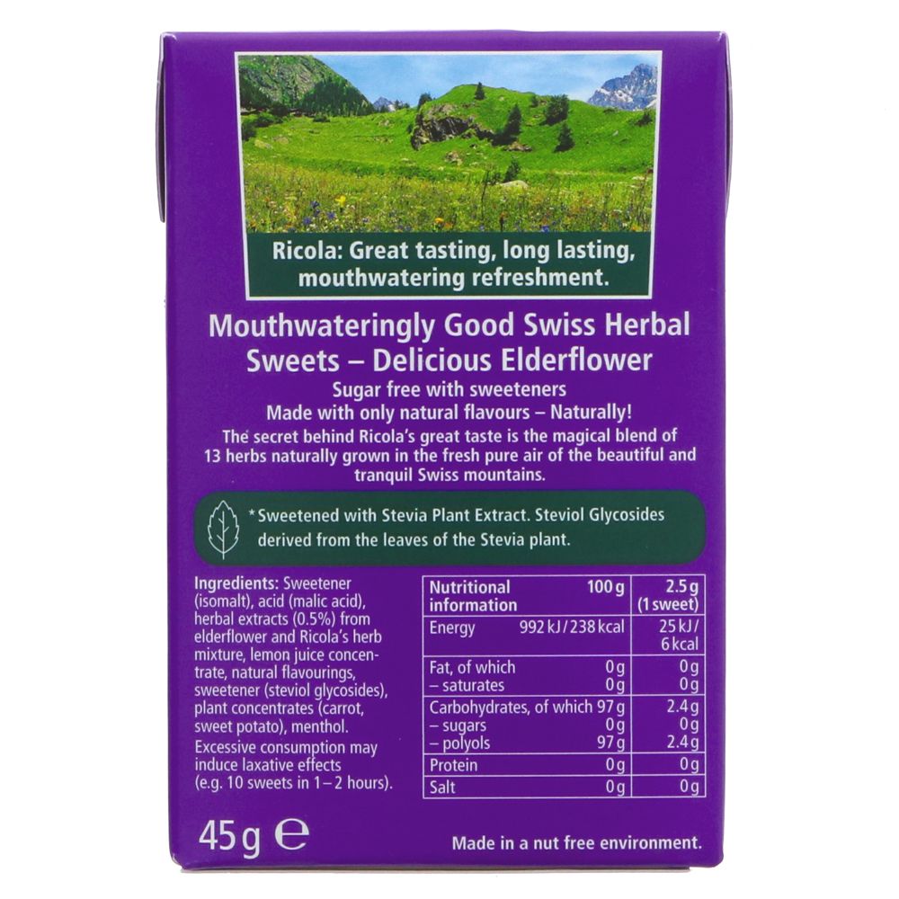 Ricola Elderflower Herbal Sweets 45g