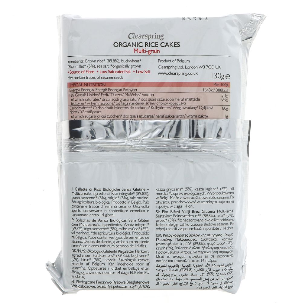 Clearspring Multi-grain Rice Cakes 130g