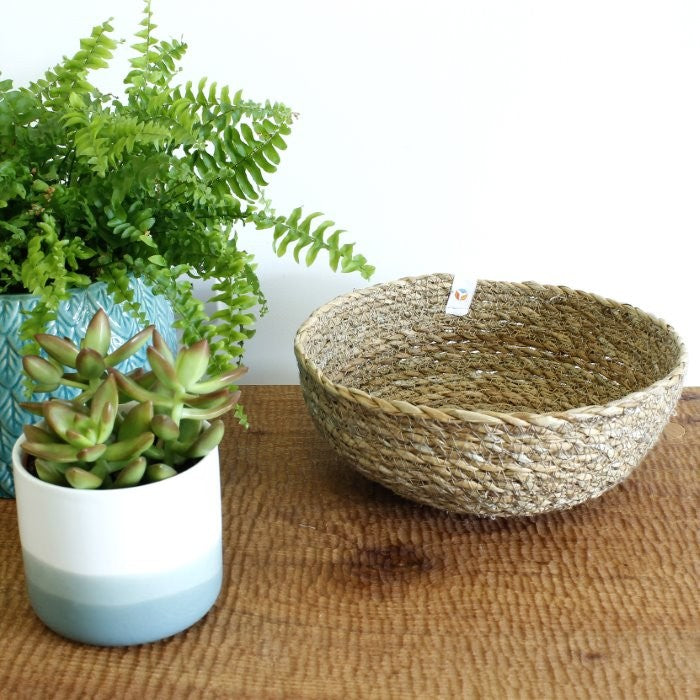 reSpiin Seagrass Bowl Natural Medium (Green Pioneer)