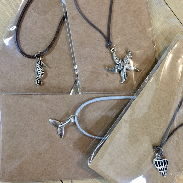 Maria Silmon - The Conscious Jeweller - Seaside Pendant on Adjustable Length Cord (on card)