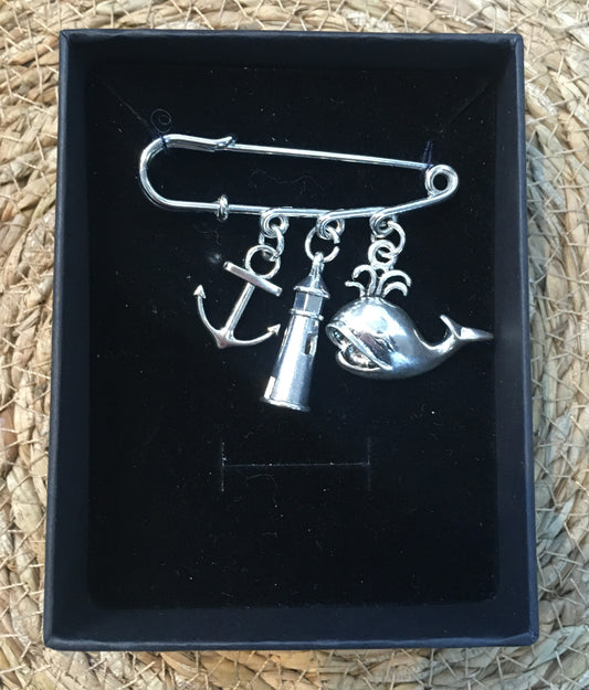 Maria Silmon- The Conscious Jeweller- Seaside Kilt Pin Brooch (in Gift Box)