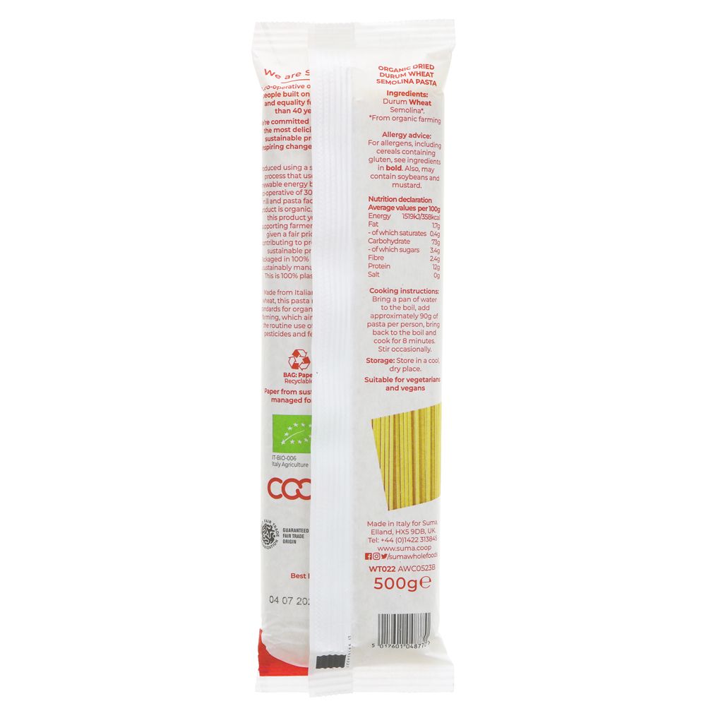 Suma Organic White Spaghetti 500g