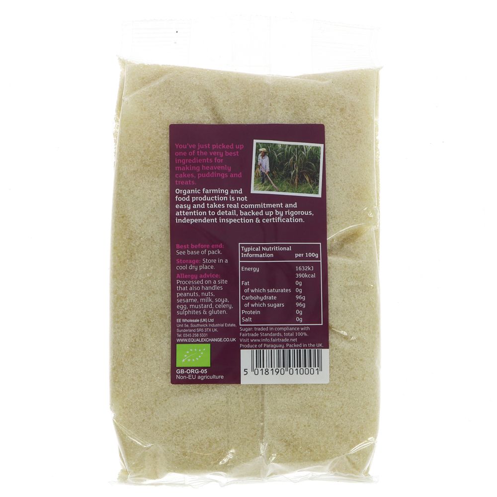 Equal Exchange Fair Trade Organic Raw Cane Sugar 500g