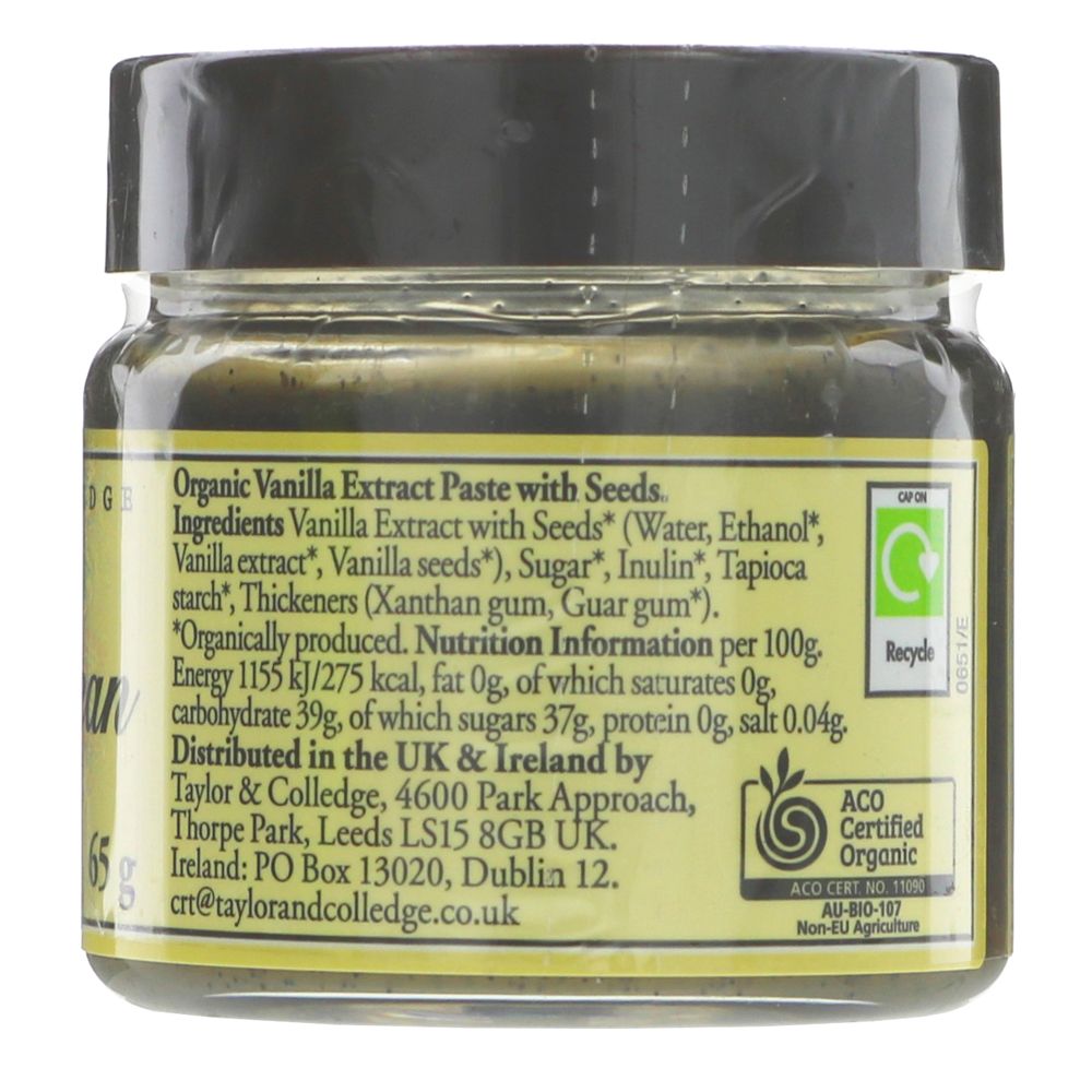Organic Vanilla Bean Paste 65g