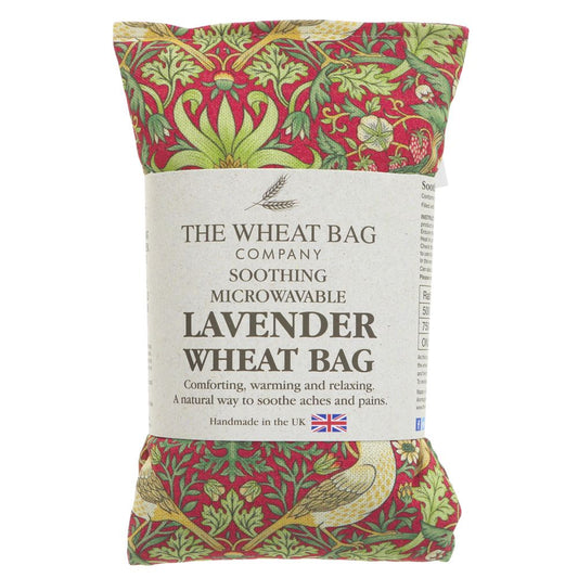 Lavender Wheat Bag (Strawberry Thief Crimson)