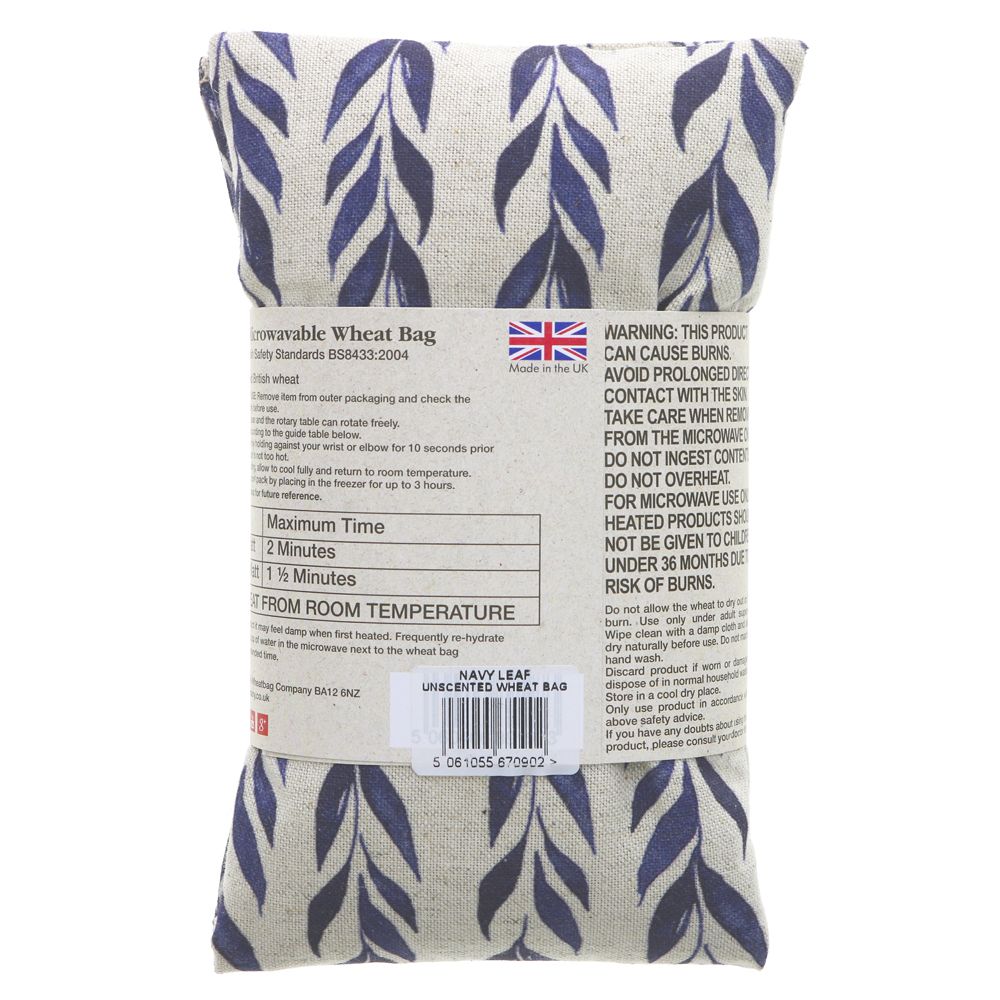 Unscented Wheat Bag-Navy Leaf