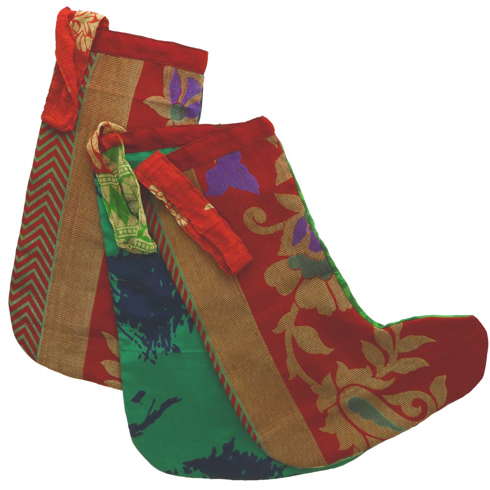 Recycled Sari Christmas Stocking