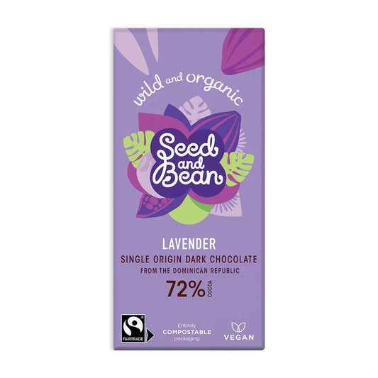 Seed & Bean Lavender Dark Chocolate 75g Bar