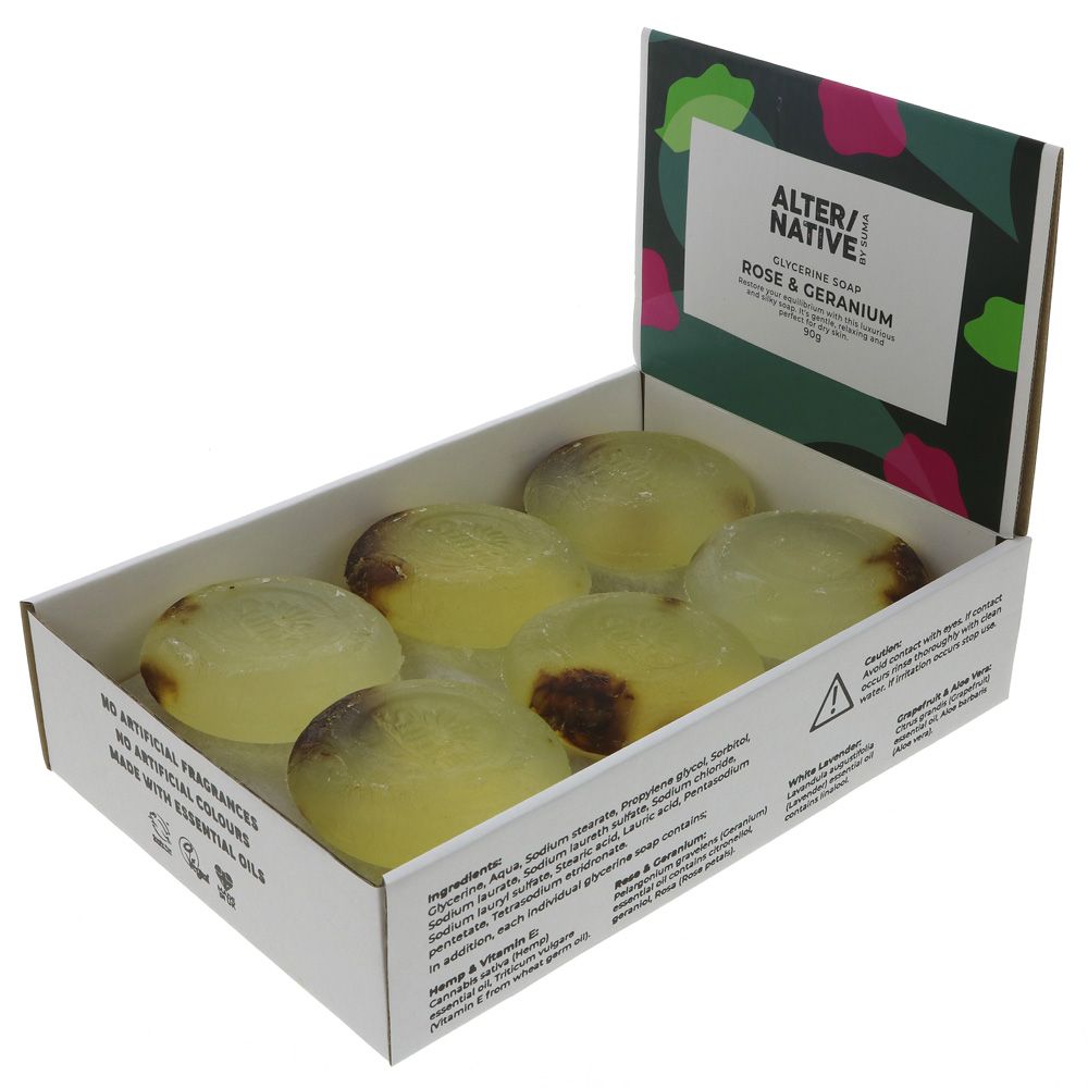 Alter/Native by Suma Glycerine Soap Rose & Geranium 90g