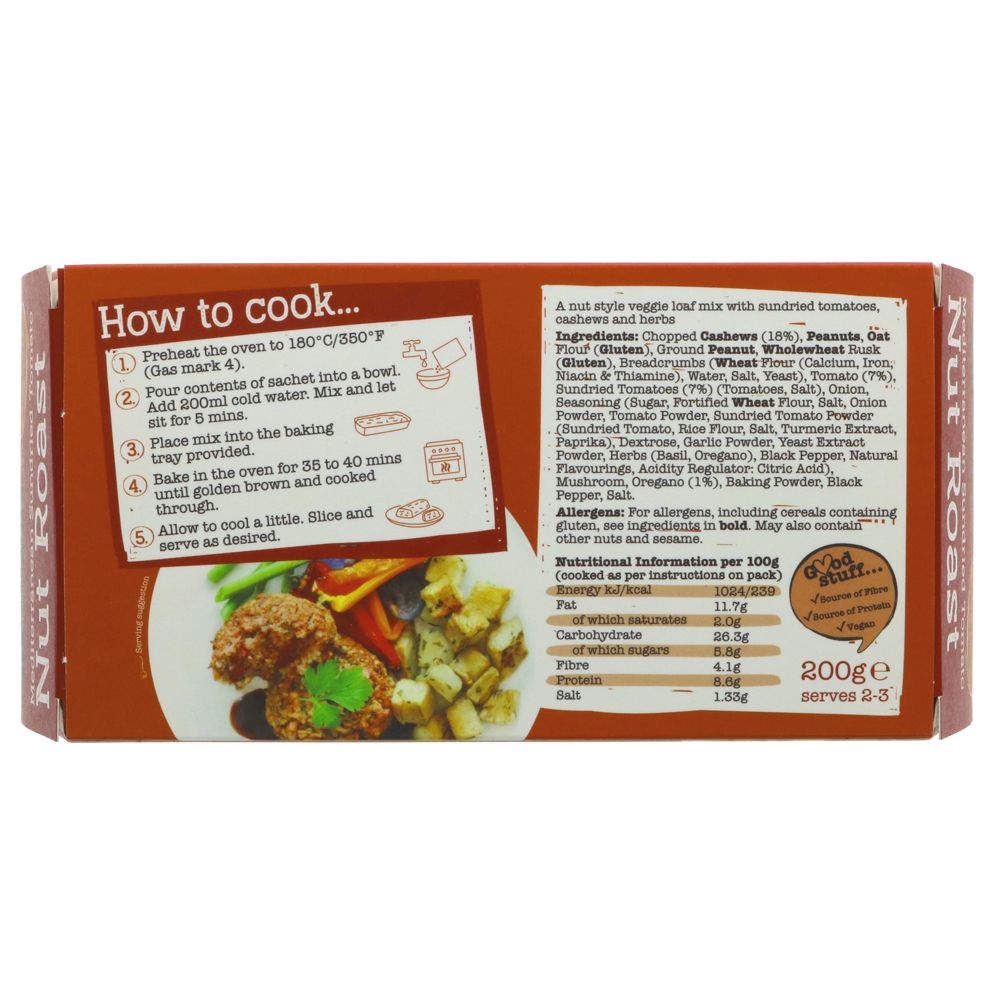 Artisan Mediterranean Sundried Tomato Nut Roast 200g