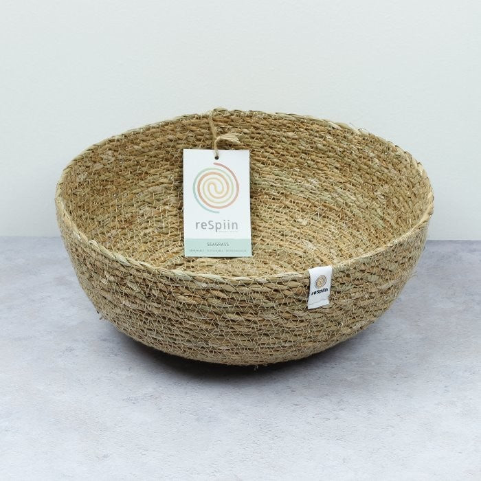 reSpiin Seagrass Bowl Natural Large