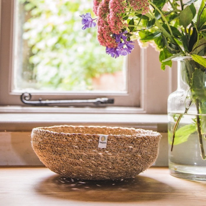 reSpiin Seagrass Bowl Natural Large