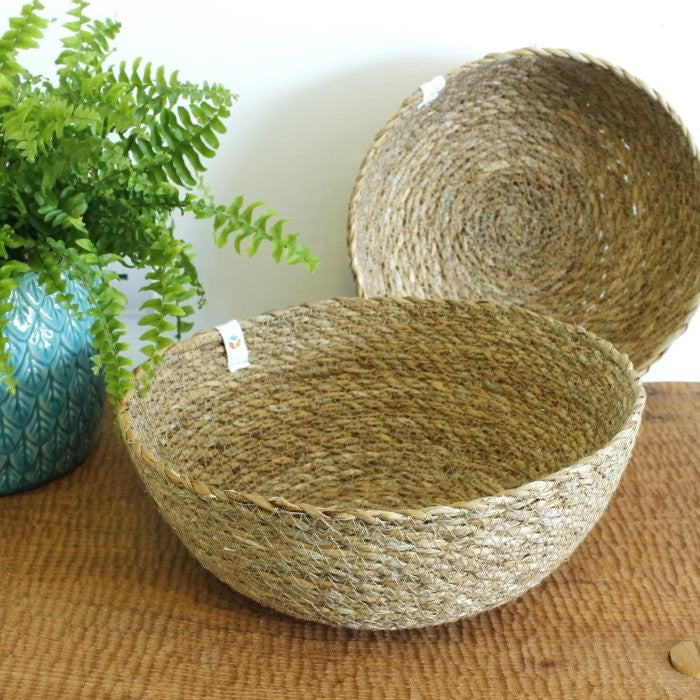 reSpiin Seagrass Bowl Natural Large