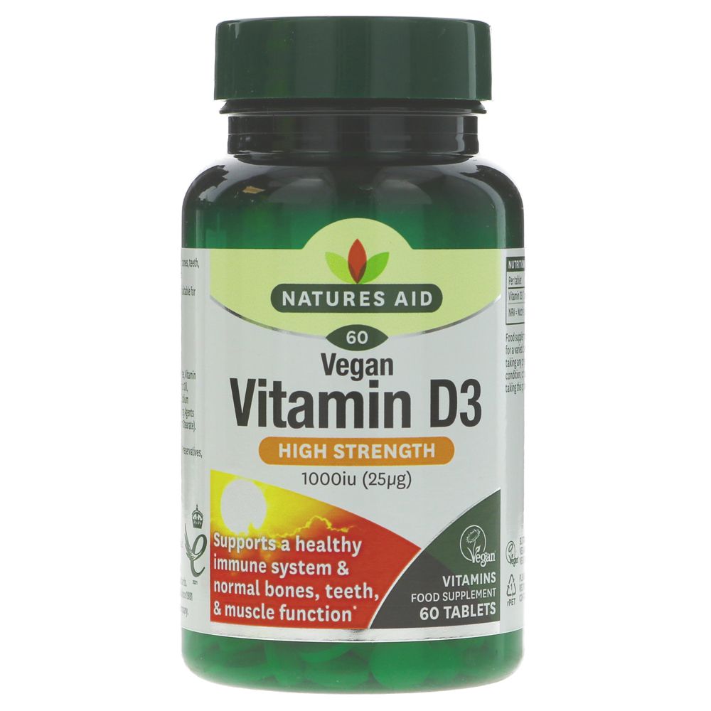 Natures Aid Vitamin D3 1000iu (25ug) 60 tablets