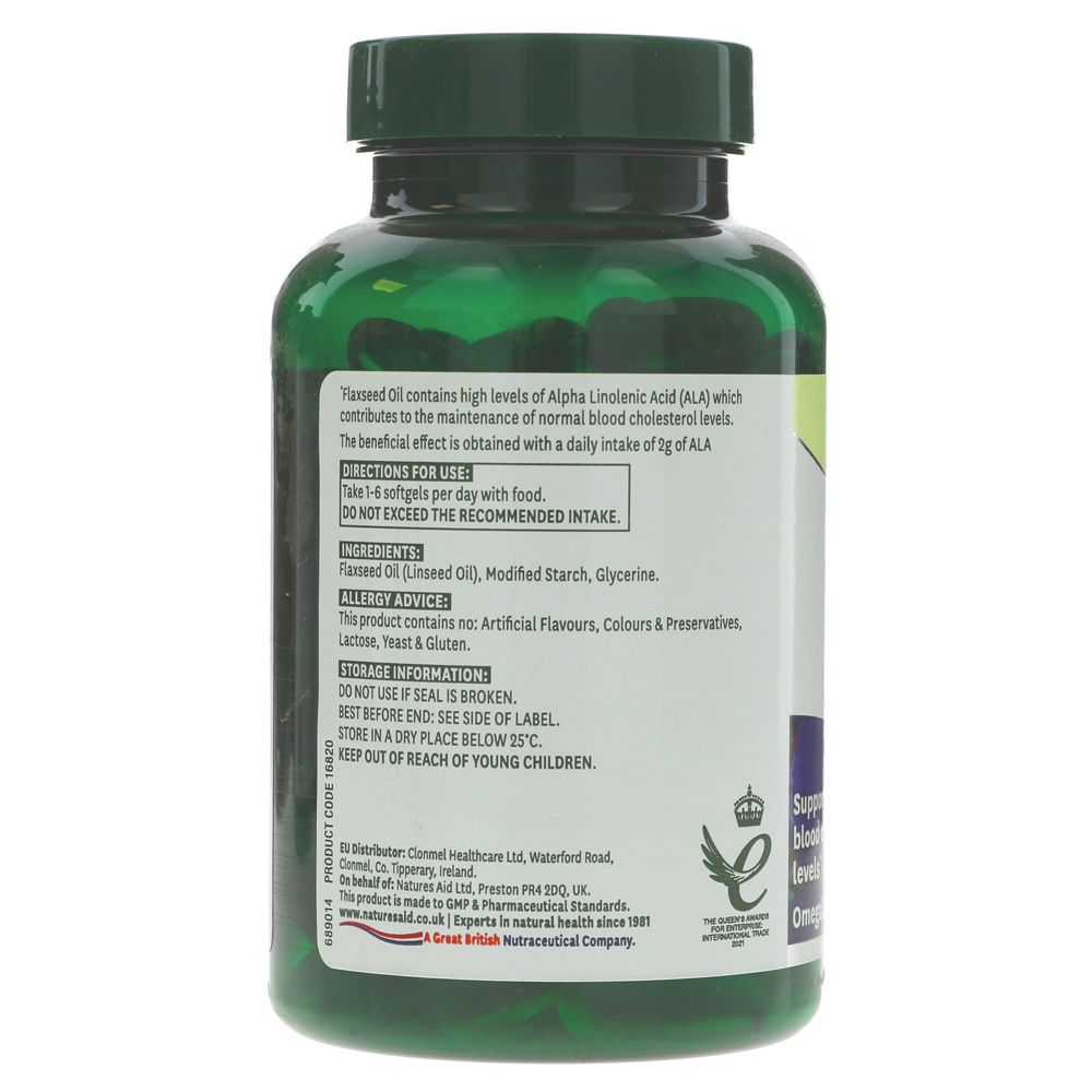 Natures Aid Flaxseed OIl 1000mg (90 soft gels)