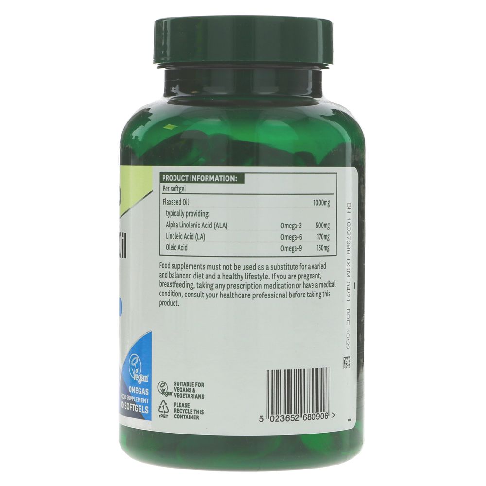 Natures Aid Flaxseed OIl 1000mg (90 soft gels)