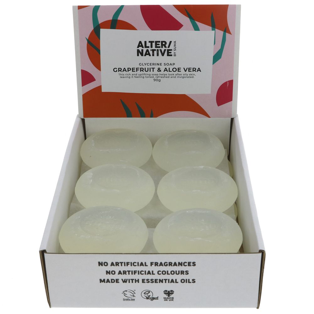 Alter/Native by Suma Glycerine Soap Grapefruit & Aloe Vera 90g