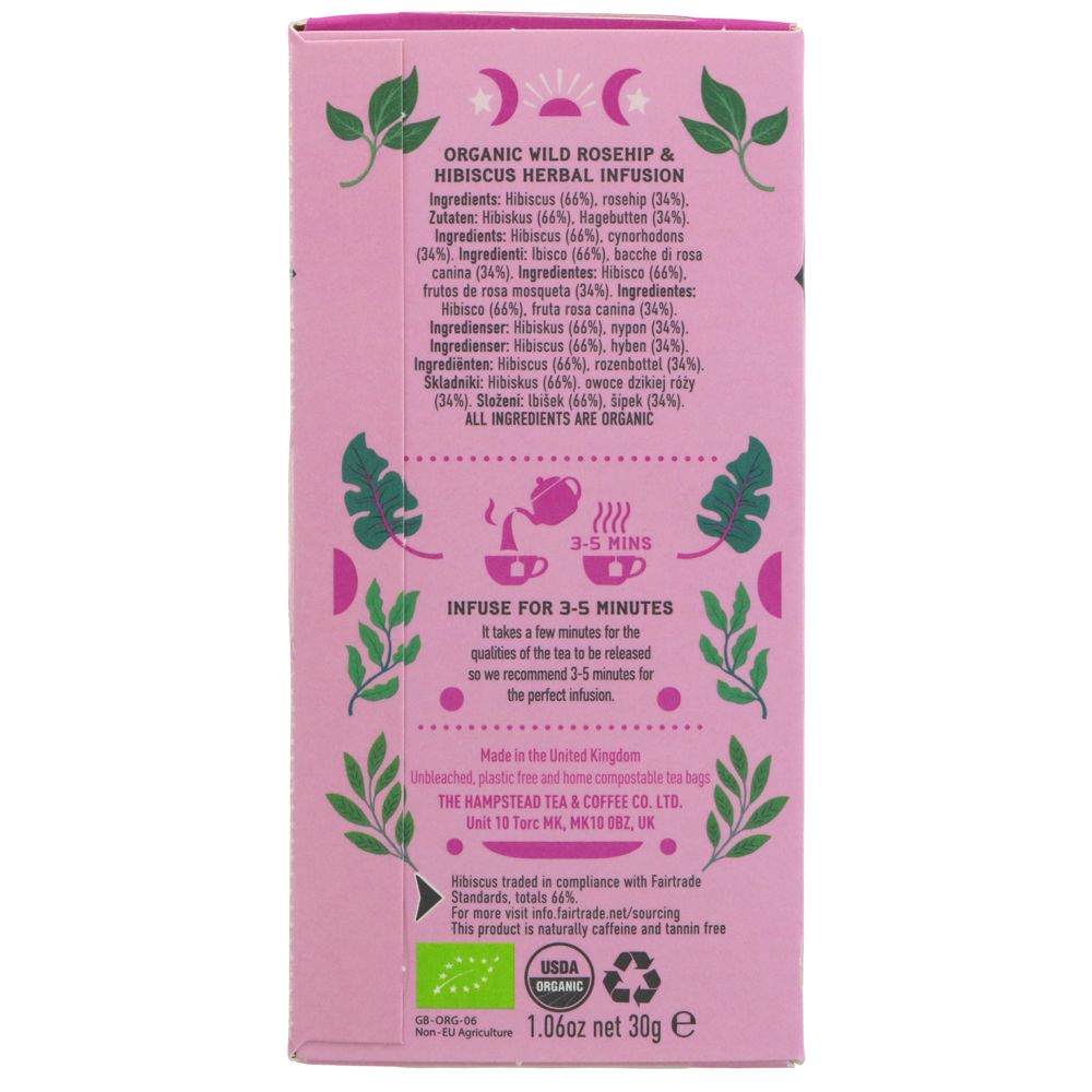 Hampstead Wild Rosehip & Hibiscus Tea (20 sachets)
