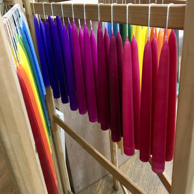 Moorlands Multi Coloured Candles - per pair